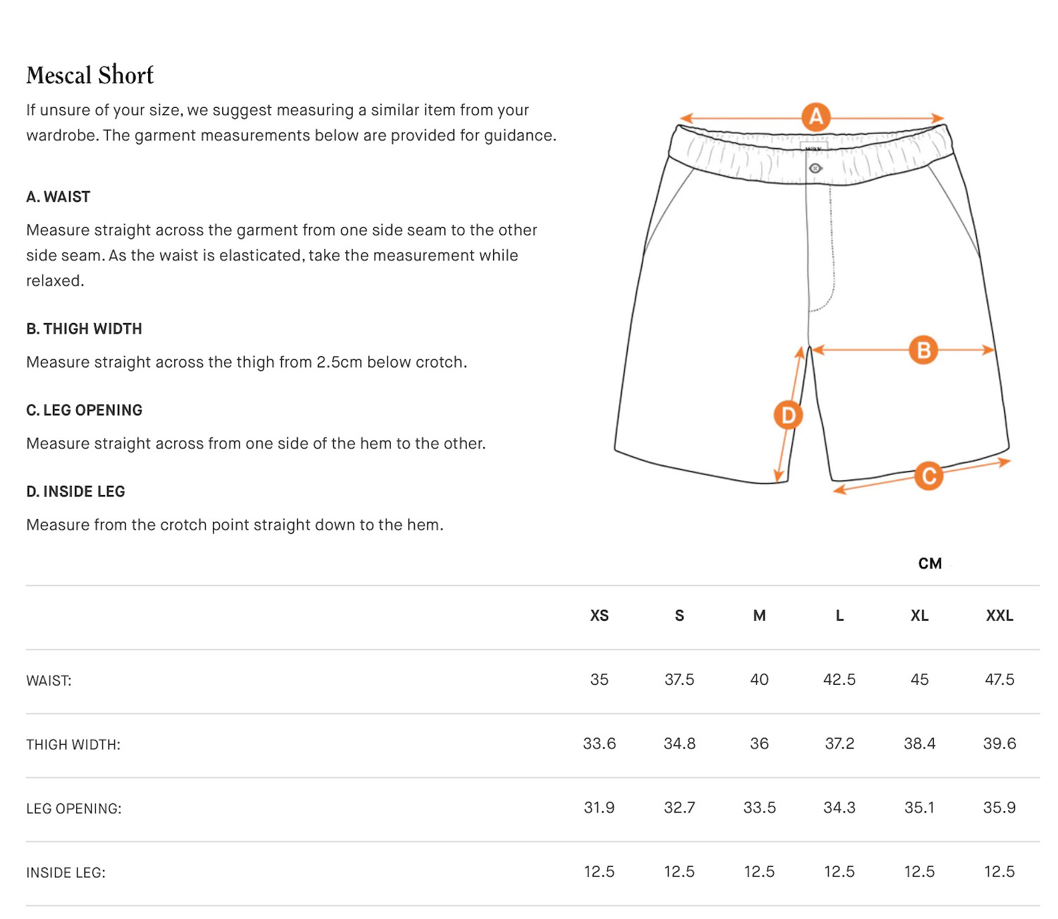 Guide des tailles