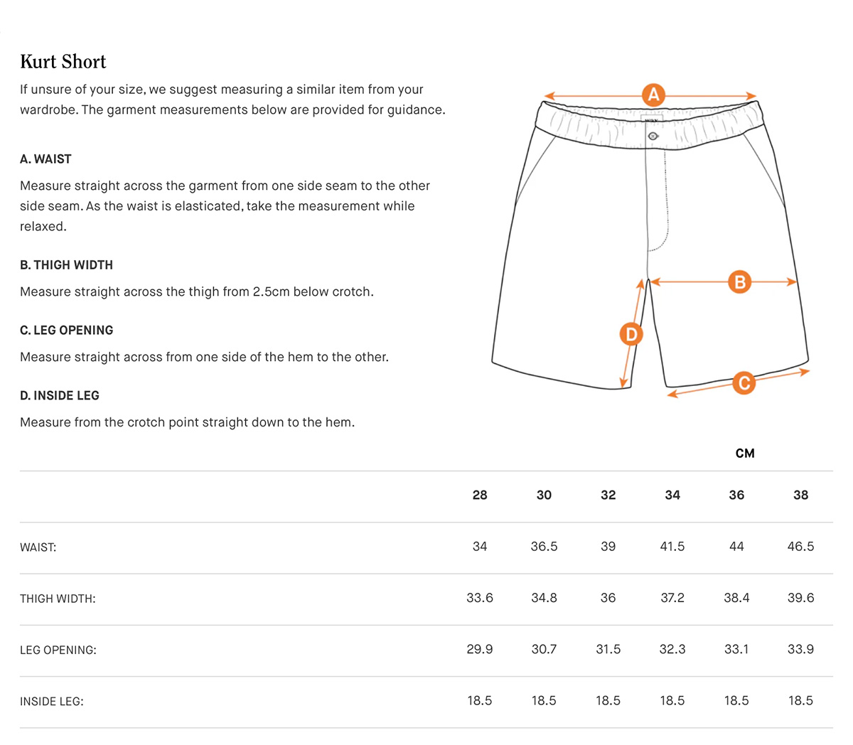 Guide des tailles